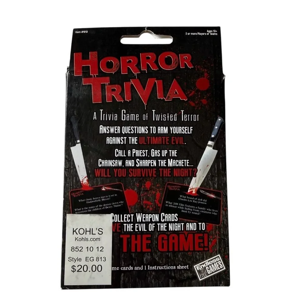 Endless Games Horror Trivia Card Game
